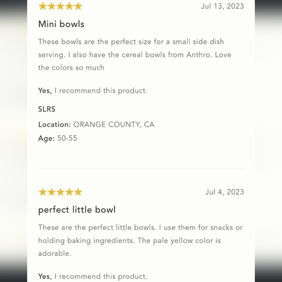 Anthropologie, set of 4, Shiny Mini Latte bowls - lavender - Picture 6 of 13